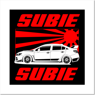 Subie japan white print Posters and Art